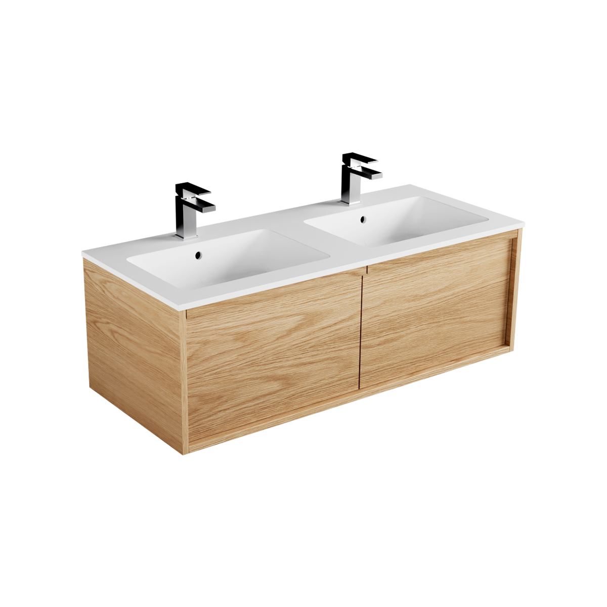 Strato Marmo 1200 2 Drawer Side by Side Double Basin Wall Hung Vanity