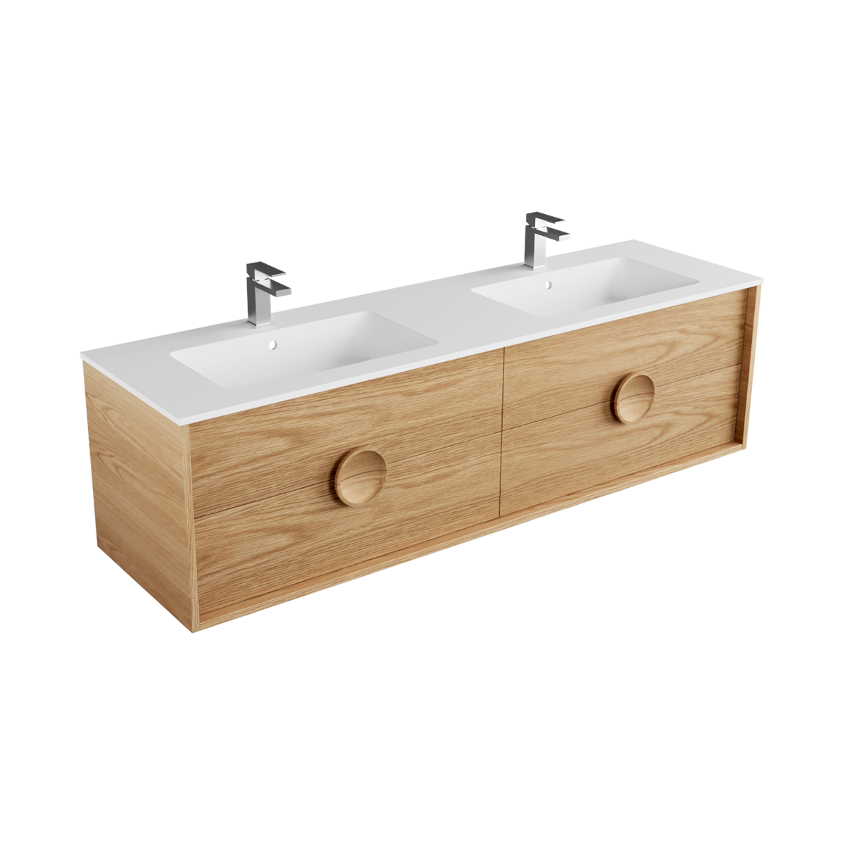 Carlo Marmo 1800 4 Drawer Double Basin Wall Hung Vanity