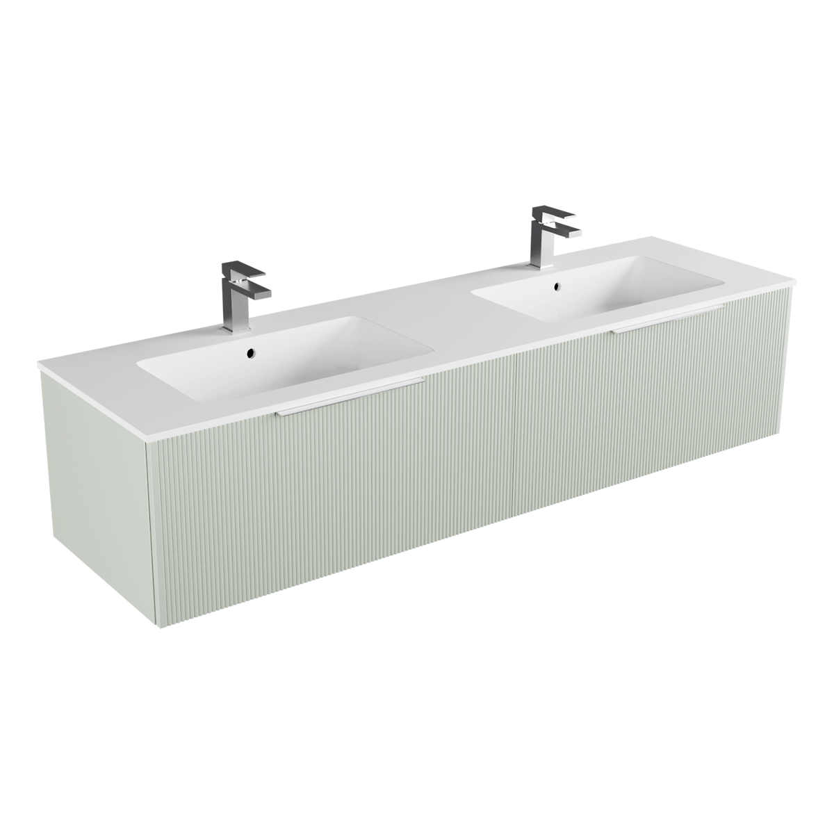 Stilo Marmo 1800 2 Drawer Side by Side Double Basin Wall Hung Vanity