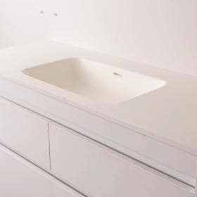 Milan Arco 1200 Single Basin 4 Drawers - White Velvet