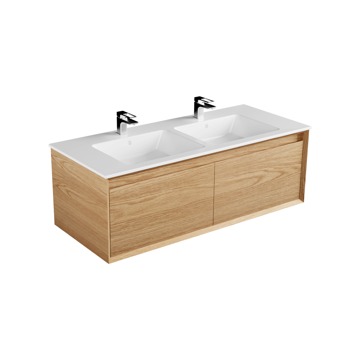 Edge Ambre 1210 2 Drawer Side by Side Double Basin Wall Hung Vanity