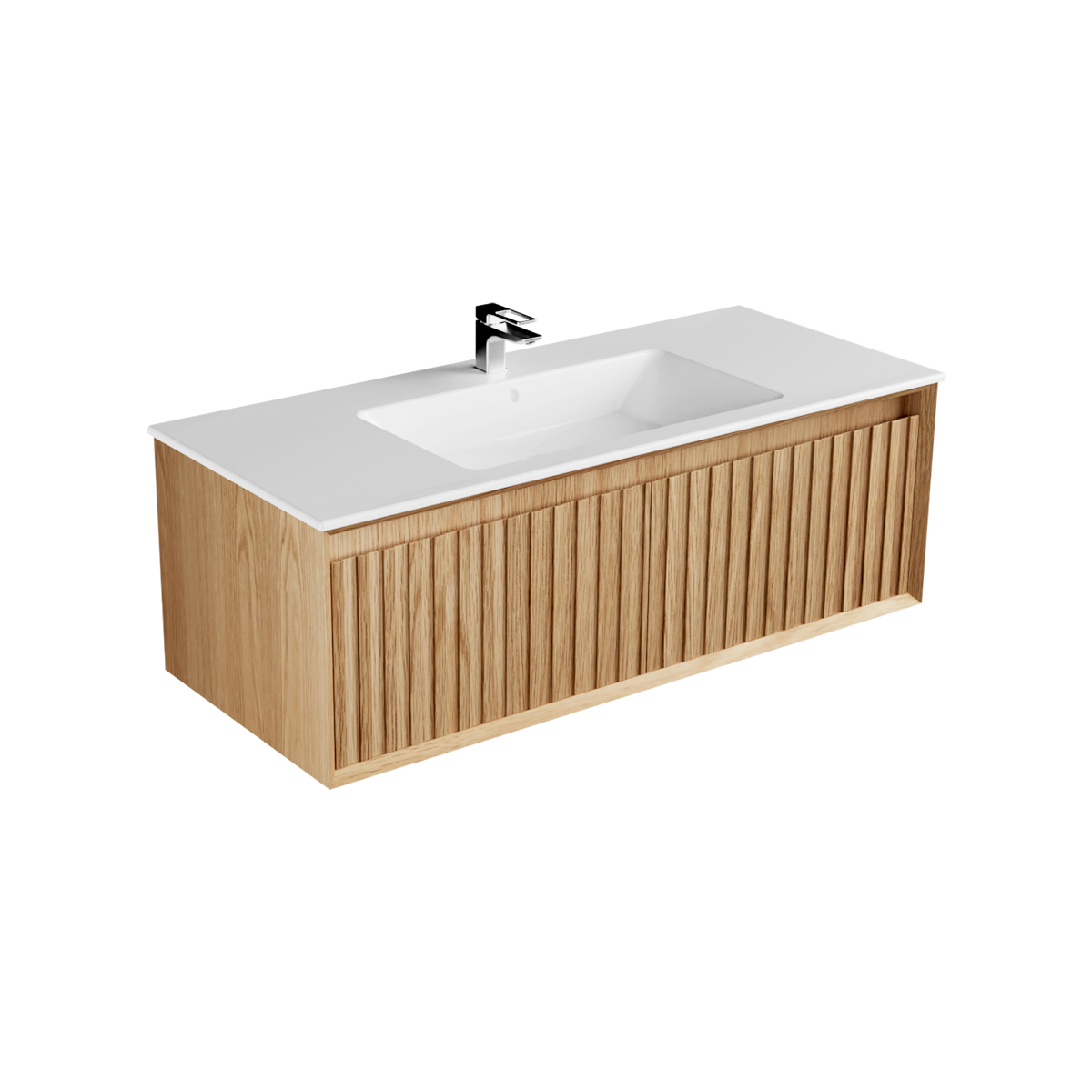 Plato Ambre 1210 2 Drawer Side by Side Single Basin Wall Hung Vanity