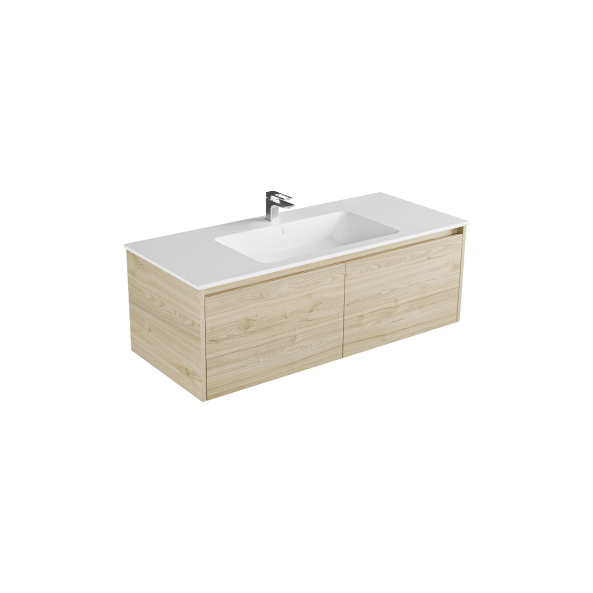 Milan Ambre 1210 2 Drawer Side by Side Single Basin Wall Hung Vanity