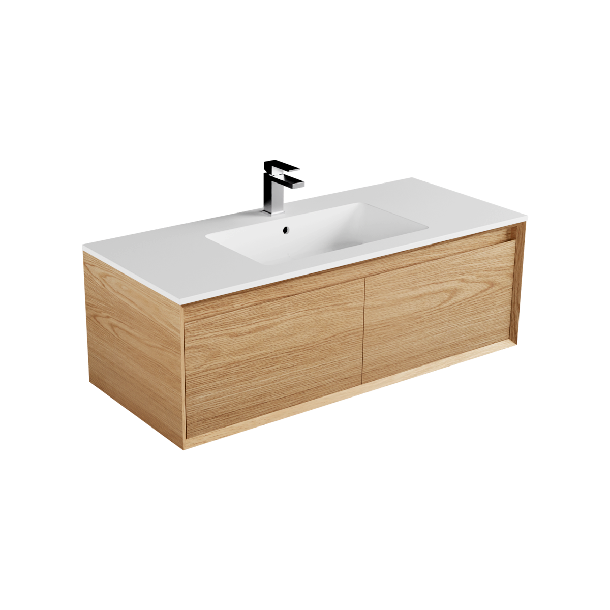 Edge Marmo 1200 2 Drawer Side by Side Single Basin Wall Hung Vanity