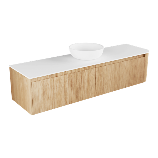 1800 - 2 Drawers - Left Hand - Side by Side - Single Basin - Wall Hung