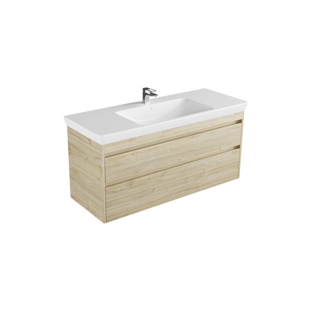 Milan Sail 1250 2 Drawer Wall Hung Vanity