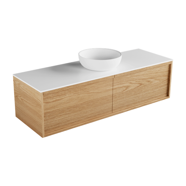 1500 -  2 Drawer - Side by Side - Single Basin - Wall Hung