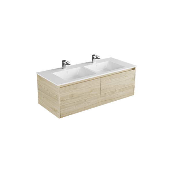 1210 - 2 Drawer - Side by Side - Double Basin - Wall Hung