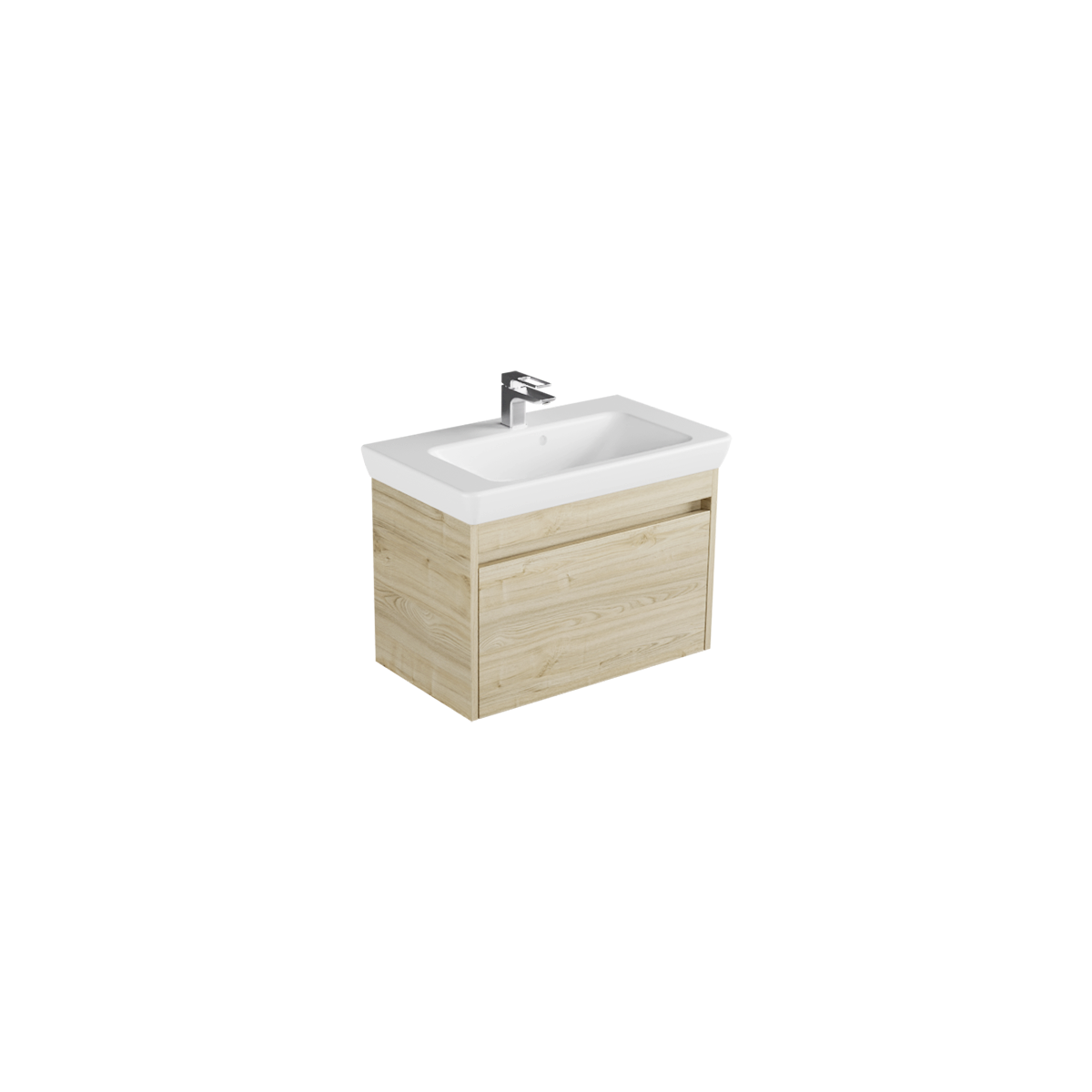 Milan Sail Slim 650 1 Drawer Wall Hung Vanity