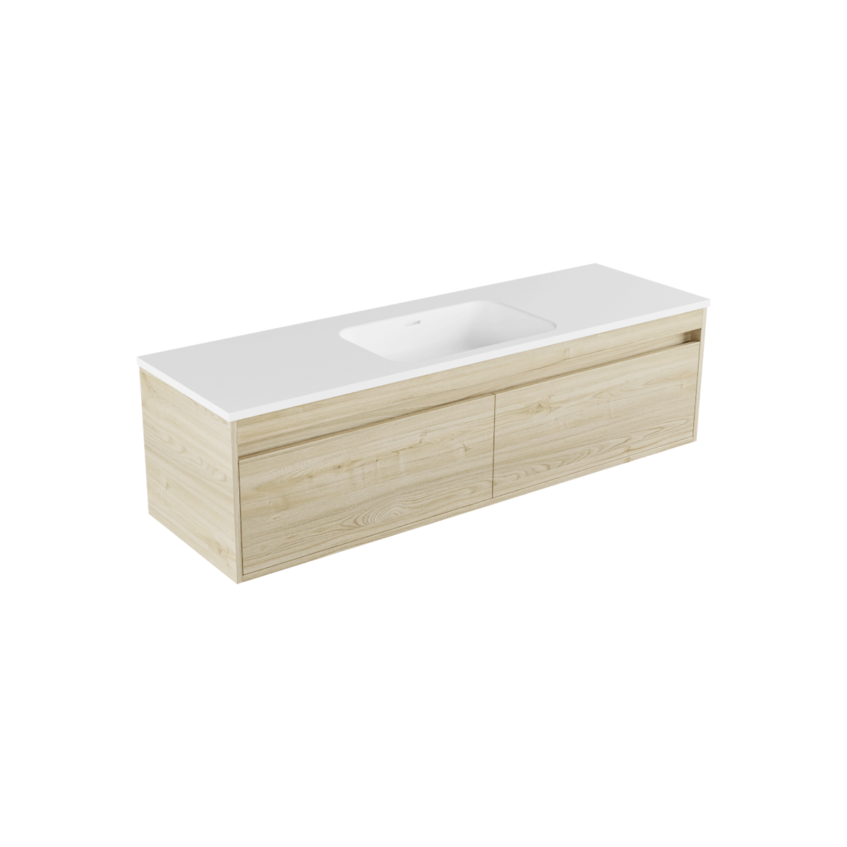 Milan Arco 1500 2 Drawer Side by Side Single Basin Wall Hung Vanity