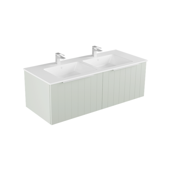 2 Drawers - Side by Side - Double Basin - Wall Hung