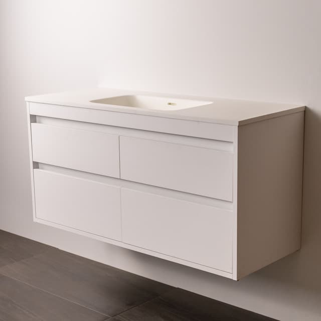 Milan Arco 1200 Single Basin - White Velvet