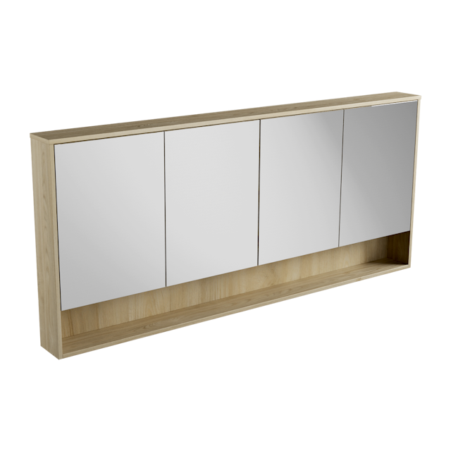 Open Shelf Mirror Cabinet 1800