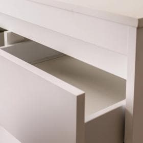 Milan Arco 1200 Single Basin 4 Drawers - White Velvet