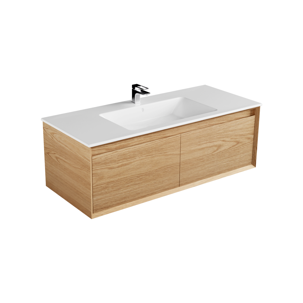 Edge Ambre 1210 2 Drawer Side by Side Single Basin Wall Hung Vanity