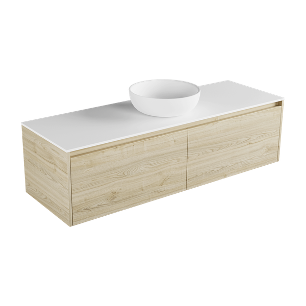 1500 - 2 Drawer - Side by Side - Single Basin - Wall Hung