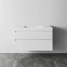 Milan Arco 1000 2 Drawers Stacked - White Gloss