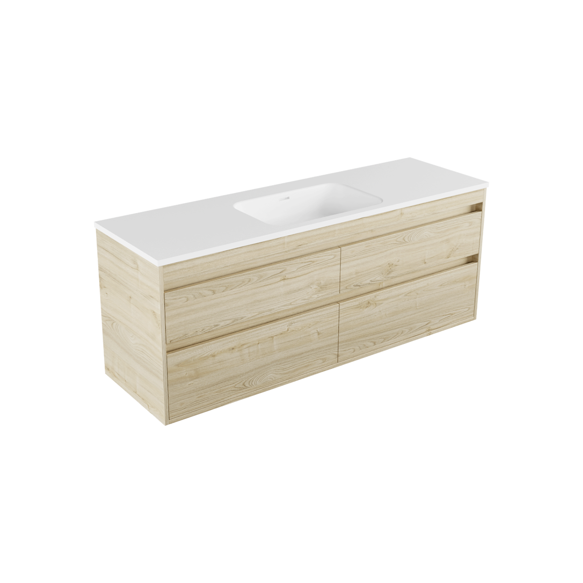 Milan Arco 1500 4 Drawer Single Basin Wall Hung Vanity