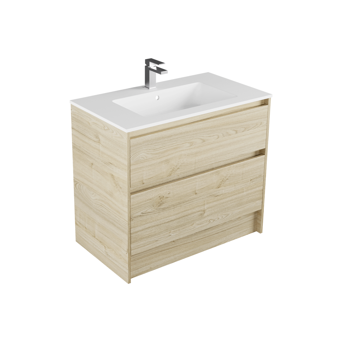 Milan Marmo 900 2 Drawer Floor Standing Vanity