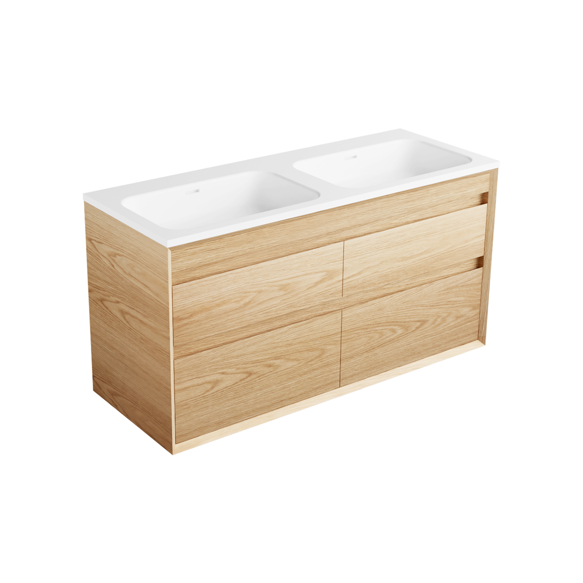 Edge Arco 1200 4 Drawers Double Basin Wall Hung Vanity