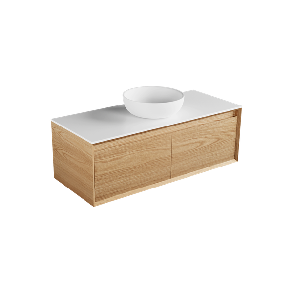 1200 - 2 Drawer - Side by Side - Single Basin - Wall Hung