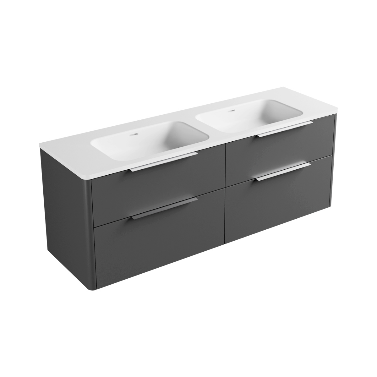 Evo Arco 1500 4 Drawers Double Basin Wall Hung Vanity