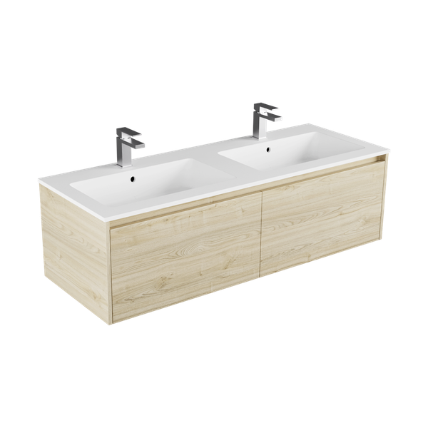 1400 - 2 Drawers - Double Basin - Wall Hung