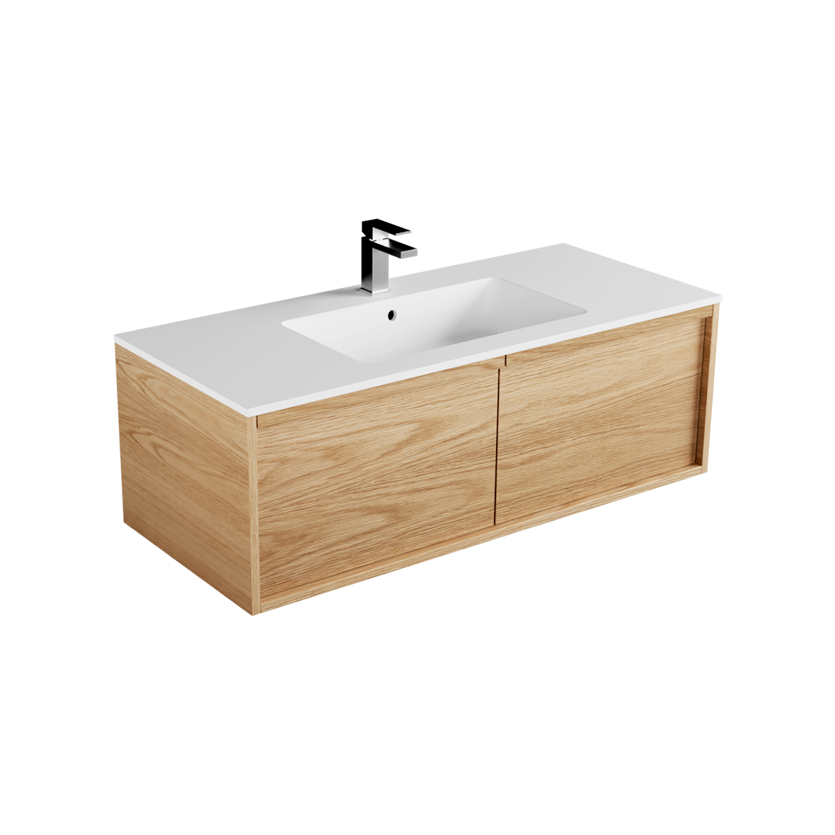 Strato Marmo 1200 2 Drawer Side by Side Single Basin Wall Hung Vanity