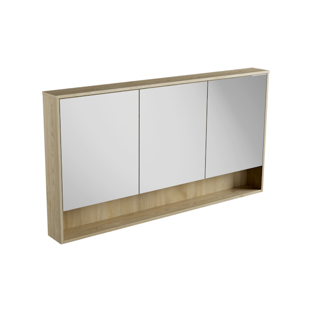 Open Shelf Mirror Cabinet 1500