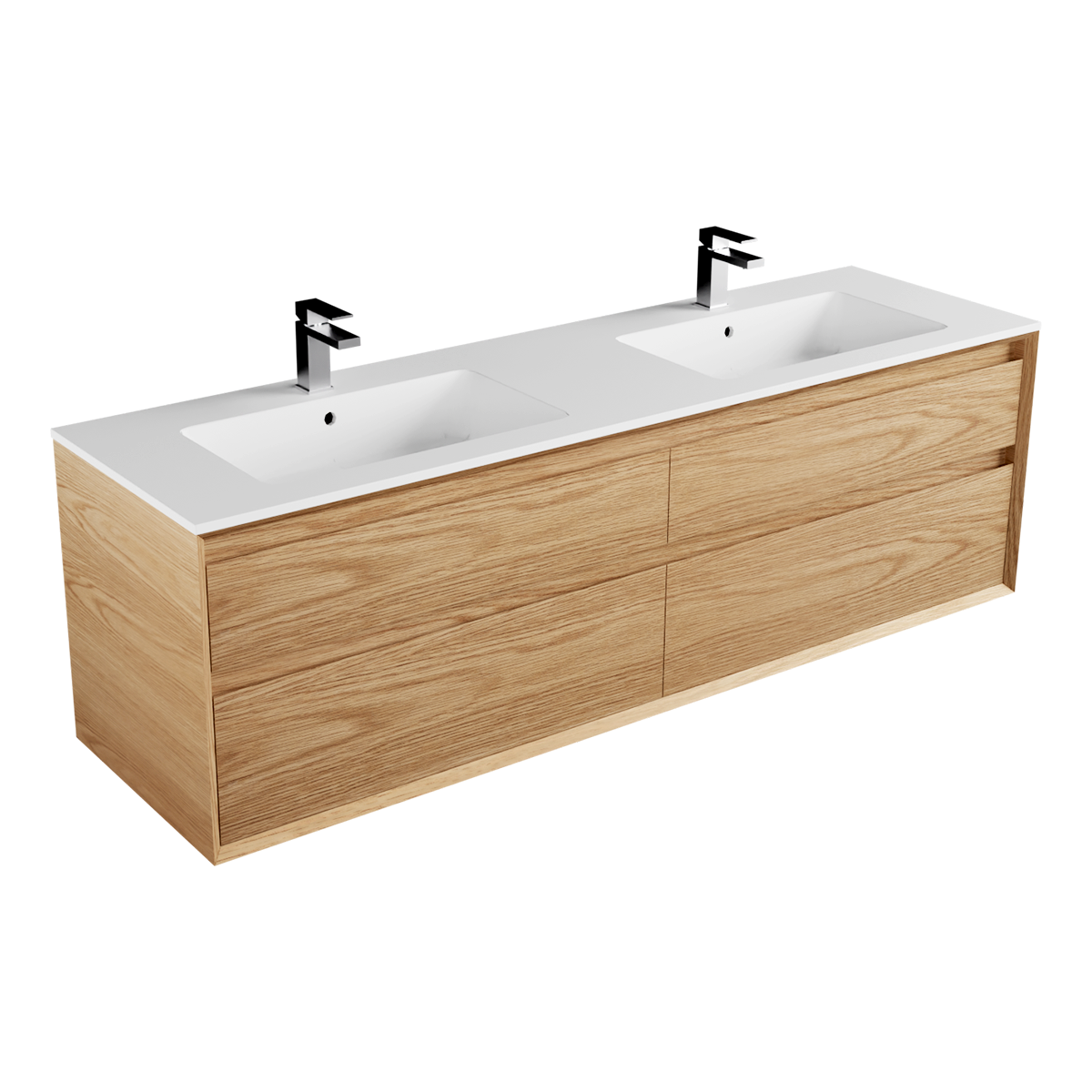 Edge Marmo 1800 4 Drawer Double Basin Wall Hung Vanity