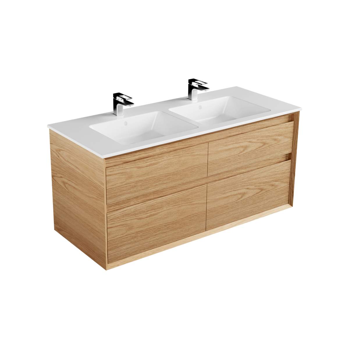 Edge Ambre 1210 4 Drawer Double Basin Wall Hung Vanity