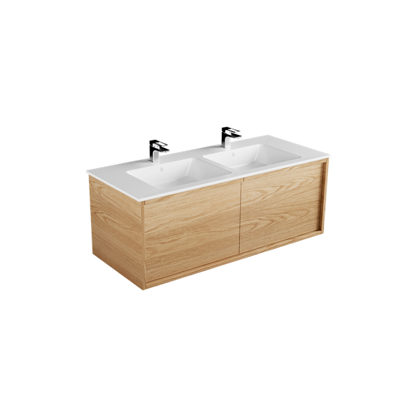 1210 - 2 Drawer - Side by Side - Double Basin - Wall Hung