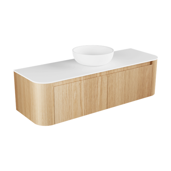 1500 - 2 Drawers - Side by Side - Single Basin - Wall Hung