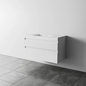 Milan Arco 1000 2 Drawers Stacked - White Gloss