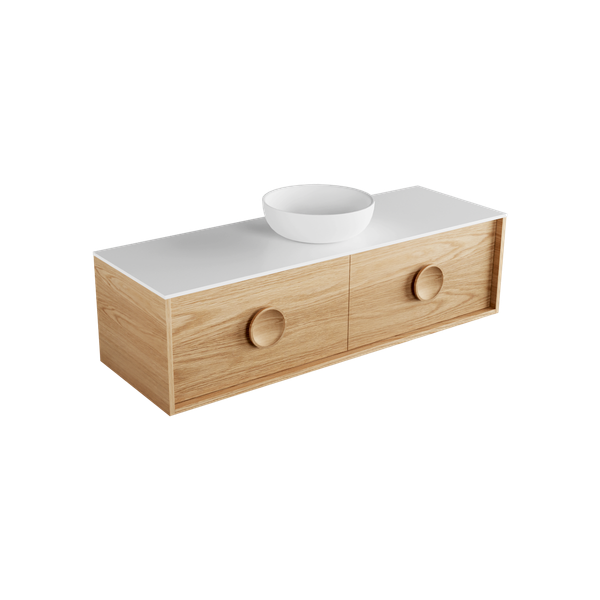 1500 - 2 Drawer - Side by Side - Single Basin - Wall Hung