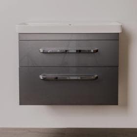 Lusso 800 2 Drawers Stacked - Gunmetal