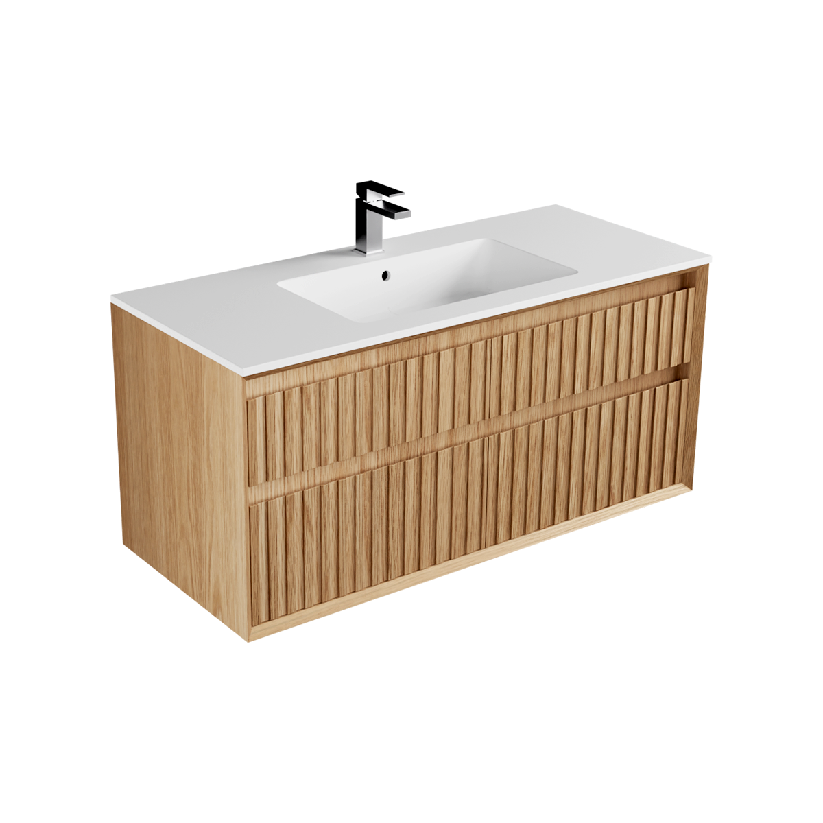 Plato Marmo 1200 4 Drawer Single Basin Wall Hung Vanity