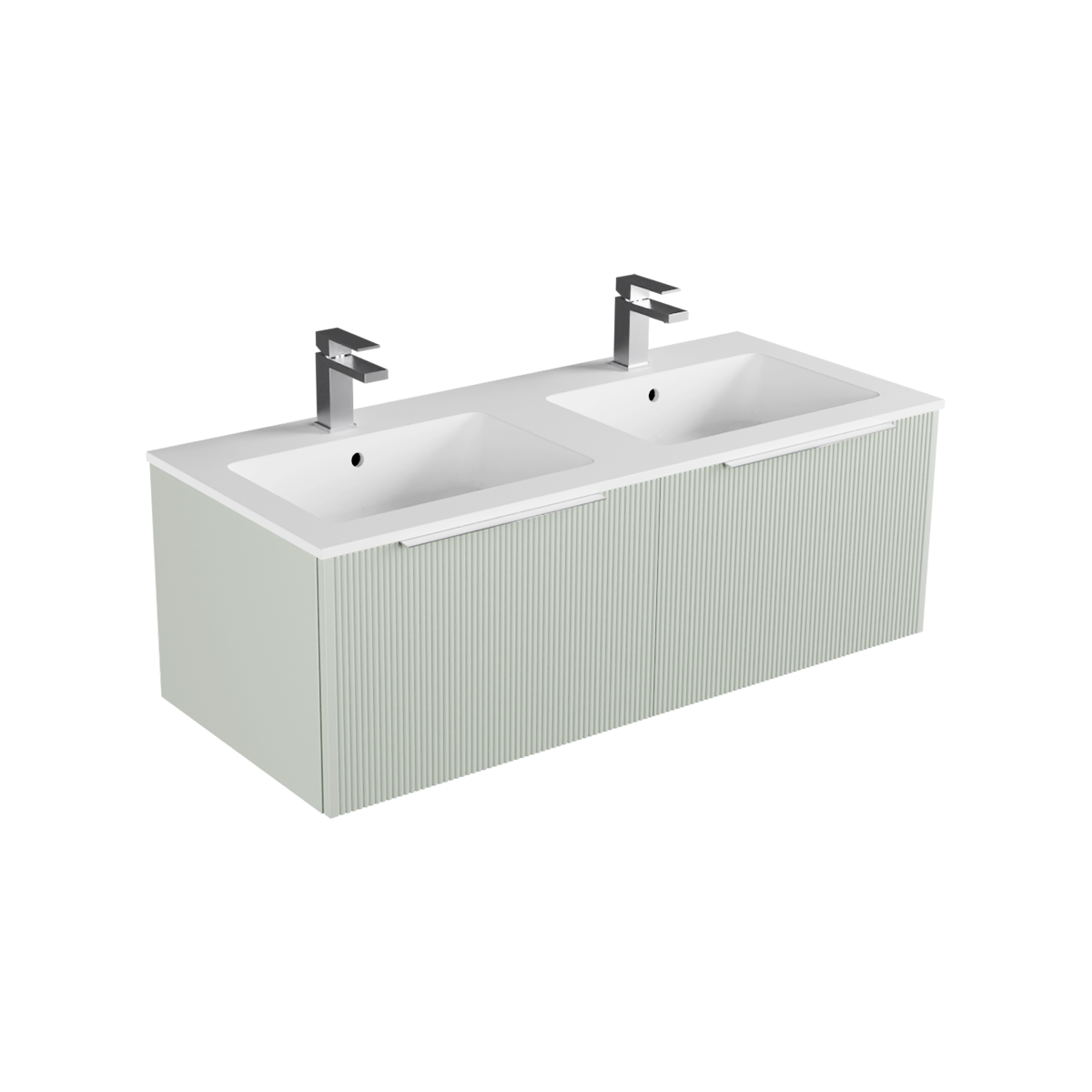 Stilo Marmo 1200 2 Drawer Side by Side Double Basin Wall Hung Vanity