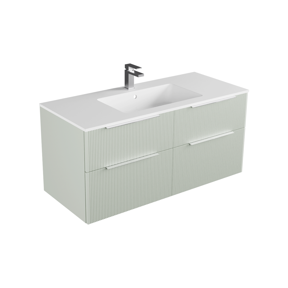 Stilo Marmo 1200 4 Drawer Single Basin Wall Hung Vanity