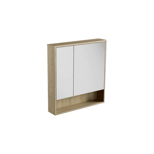 Open Shelf Mirror Cabinet 750