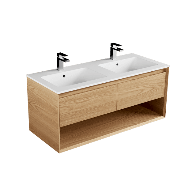 Edge Marmo 1200 / Open Shelf / Double Basin