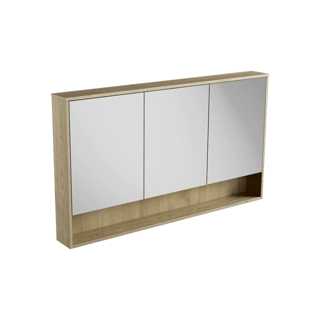 Open Shelf Mirror Cabinet 1400