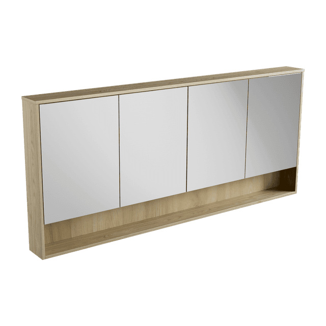 Open Shelf Mirror Cabinet 1800