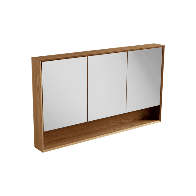 Open Shelf Edge Mirror Cabinet 1400