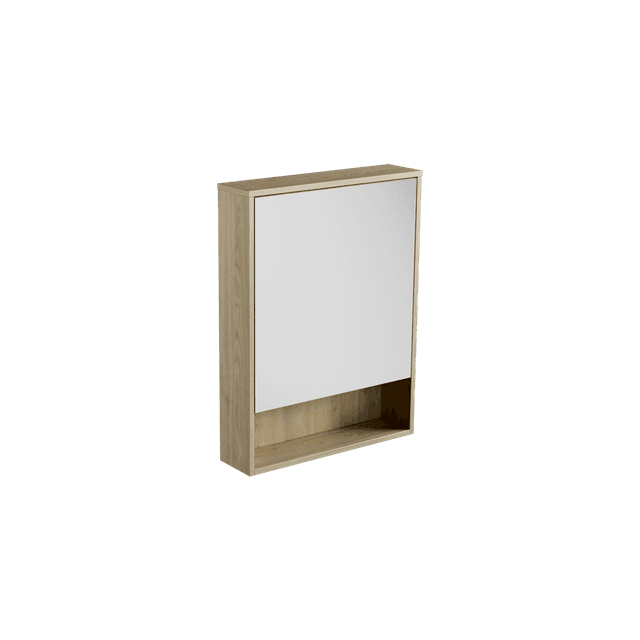 Open Shelf Mirror Cabinet 600