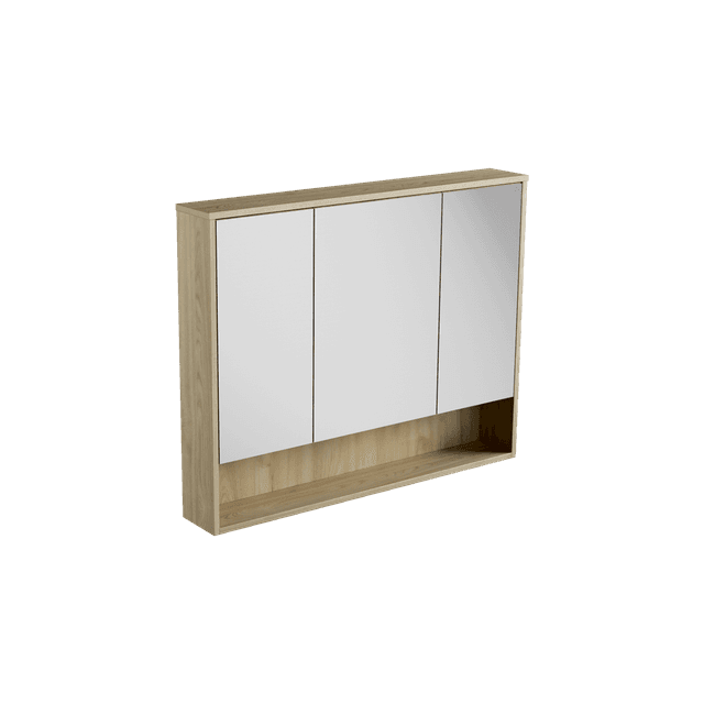 Open Shelf Mirror Cabinet 1000
