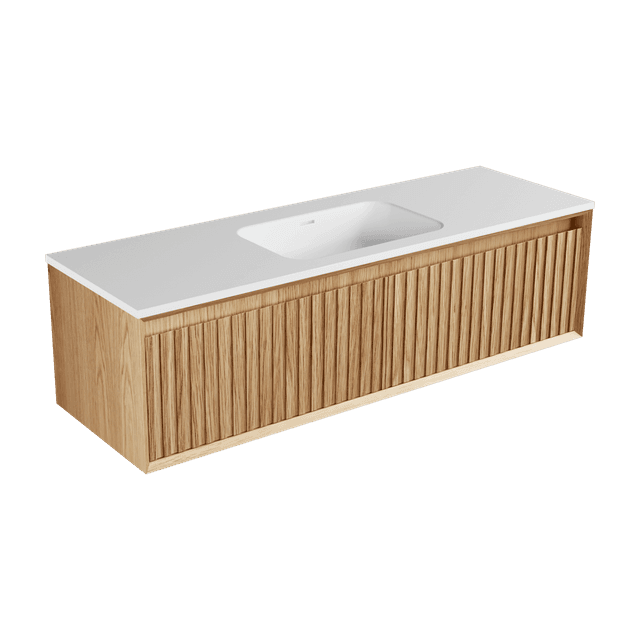 Plato Arco 1500 2 Drawers Side by Side Single Basin Wall Hung Vanity