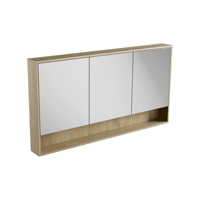 Open Shelf Mirror Cabinet 1500