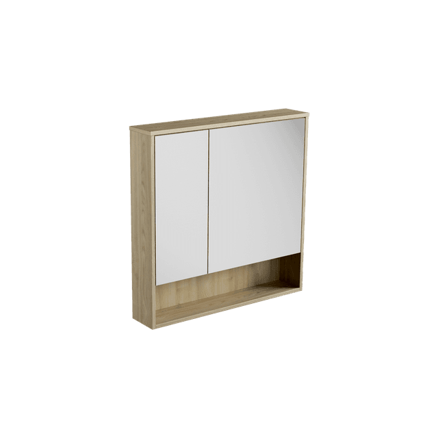 Open Shelf Mirror Cabinet 800
