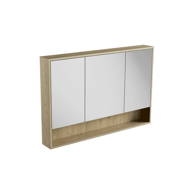 Open Shelf Mirror Cabinet 1200